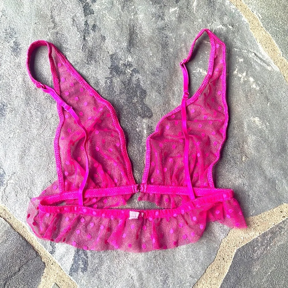 New🌟Side Ruffle Bralette-Pink Orchid